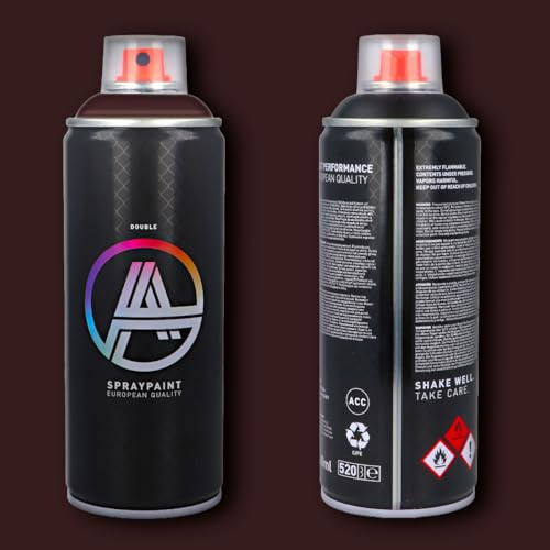 Double A Spraypaint Sprühdose 400ml Sprühfarbe Acryllack Sprühlack matt hochdeckend DIY Kunststoff Metall Möbel Deko (DA-120 Chocolate)
