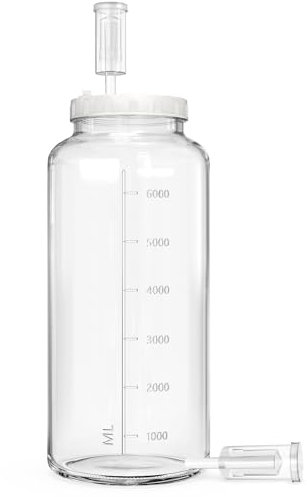 Absovetu Grand verre de fermentation de 7,6 l avec sas à air - Kit de démarrage pour kimchi, kombucha, kéfir, légumes