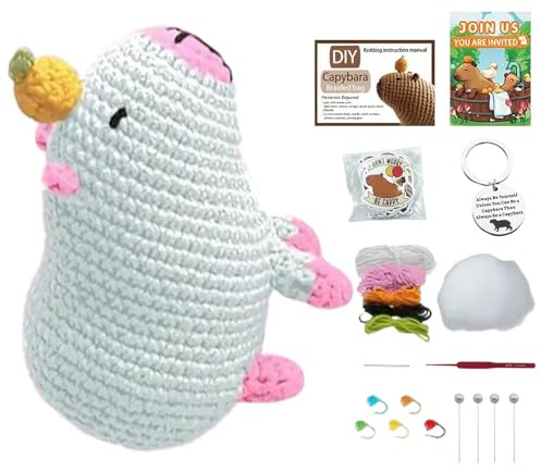 virkningsset garn virkat kit stickning djurset virkad leksak set