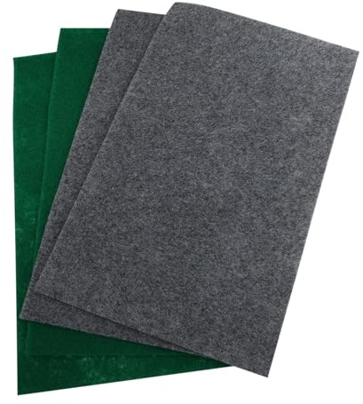 JUMPLAWN Alfombra De Terrario para Reptiles Sustrato Absorbente Lavable 4 Piezas (50×30 Cm Gris y Verde) para Geckos Serpientes Tortugas Cuidado Terrarios