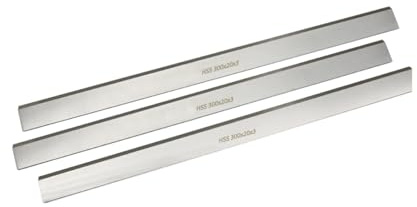 3 Pièces 300x20x3mm Lames De Raboteuse HSS, Épaisseur De 300mm, Couteaux Réaffûtables Pour Menuiserie En Bois