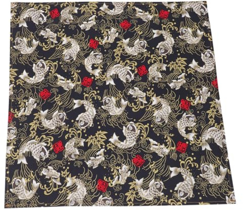 Alipis Paño de Algodón Japonés para Envolver Furoshiki con Diseño de Koi Simbólico Tela Suave y Decorativa para Embalaje y Envoltura de Bento para Uso Diario y Regalo Cultural