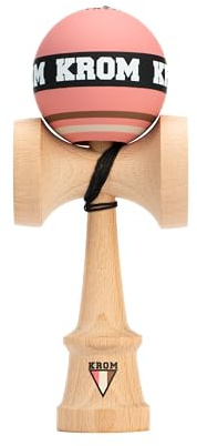 KROM Kendama STROGO Neapolitan Strawberry Kendama en Bois pour débutants et Joueurs avancés – Bilboquet Japonais intérieur/extérieur – Bilboquet Enfant et Bilboquet Bois Adulte