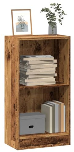 Kaloriko Libreria effetto legno anticato, 40 x 24 x 76 cm, scaffale con molto spazio, sistema di scaffali per soggiorno, camera da letto, ufficio, scaffale per libri, decorazioni, cartelle, documenti