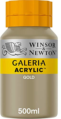 Winsor & Newton Series 2 500ml Bottle Galeria Acrylic Colour with Nozzle Cap - Gold