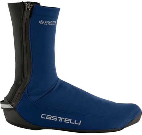Castelli Espresso Shoecover I Winddicht, Schuhwärmer Überschuhe für Rennrad & Mountainbike - Belgian Blue - Medium
