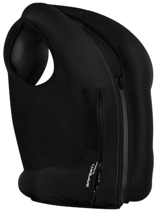 Equivalence Safety Airbag Vest for Riding Seaver Safe Fit XL, Black, XL Short