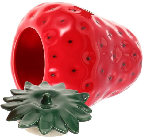 Alipis Strawberry Decorative Storage Jar Tea Sugar Canister Kitchen Counter Ceramic Jar