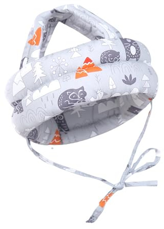 Shirene Protection de tête pour bébé, casque de sécurité pour bébé, casque de sécurité réglable pour les tout-petits qui apprennent à marcher, bonnet de protection anti-chute doux pour apprendre à
