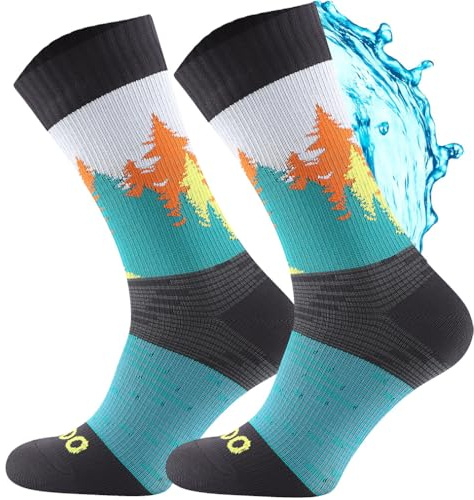 TODO Calzini impermeabili uomo e donna con mambrane. Calzini da trekking impermeabili impermeabili turchese foresta 40-42