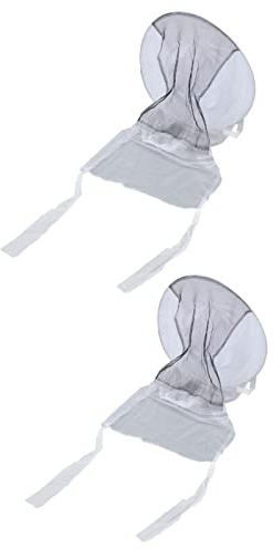 Cryfokt Protective Beekeeper Hat Breathable Mesh for Effective Bee Sting Protection with Elastic Contraction for Beekeepers, Fishermen 2pcs
