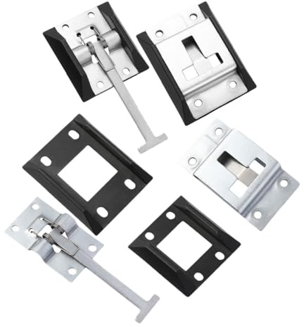 GALPADA Kit di Chiusura della Porta del Rimorchio 4 Pezzi Fermaporta in Acciaio Inossidabile per Camper Accessori per Rimorchi e Container per Uso Esterno