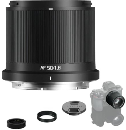 TTArtisan AF 50 mm F1.8 Neo autofokus objektiv för NZ-Mount fullformat, 50 mm fast brännvidd, F1.8 stor bländare, STM autofokus, ögonAF, 156 g lätt, för spegellösa helformatkameror