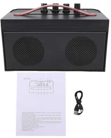 Xiuganpo Amplificatore per Chitarra, Amplificatore per Chitarra Portatile Bluetooth 5.0 da 30 W con Distorsione del Riverbero Jack per Cuffie per Spettacoli di Strada di Pratica Elettrica