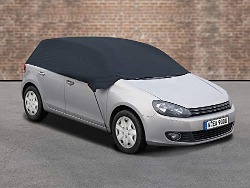 APA 38517 Halbgarage Halbgarage Auto XL, Autoabdeckung, Autoplane, Polyester, witterungsbeständig, blau