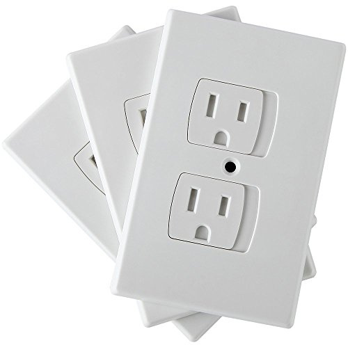Jambini Self-Closing Baby Proof Outlet Covers Baby Proofing - An Alternative To Plug Covers for Electrical Outlets and Outlet Protectors (3 pack)