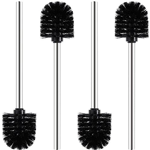 Rovtop Toilet brush toilet seat soft hair creative stainless steel toilet brush set toilet brush