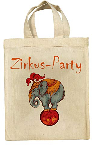 clothinx Lustige Kindergeburtstag Mitgebsel Tasche Beutel im Set mit Geburtstag Motto Zirkus 10er Pack