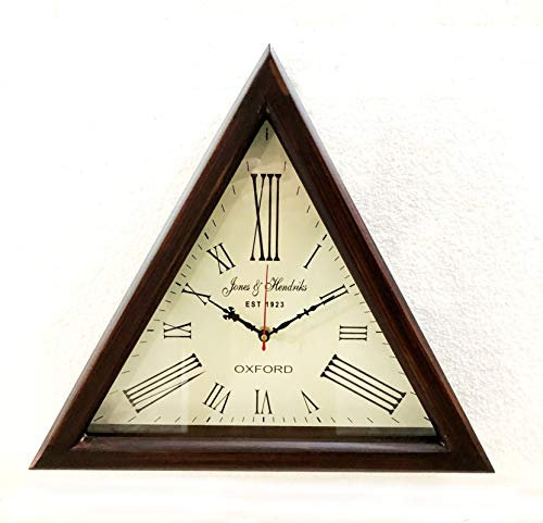 Antique Marine Triangle Horloge murale en bois 39,4 cm Décoration de maison
