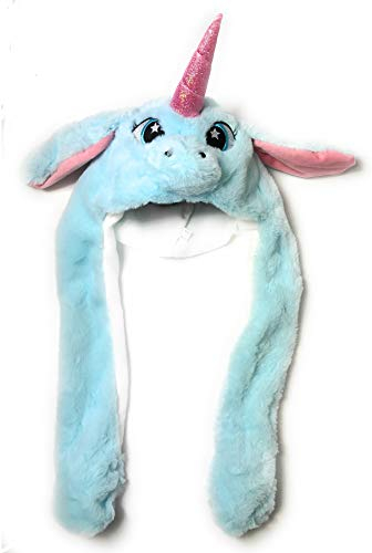 Coole Mütze für Jungen und Mädchen, Kinder, bewegliche Pop-Up-Ohren, Tiermütze, Festival-Geschenke, Weihnachten, Einhorn, Einheitsgröße