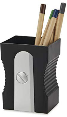 balvi Stiftehalter Sharpener Farbe Schwarz Halten Sie Ihren Arbeitsplatz aufgeräumt Origineller und l