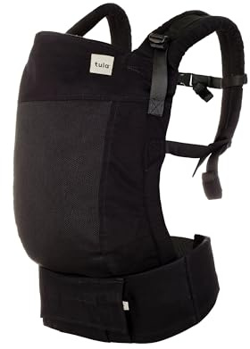 Baby Tula Standard Coast Mesh Baby Carrier Newborn to Toddler, Adjustable & Ergonomic Carrier w/Multiple Carry Positions for 15lbs to 45lbs - Breathable Lightweight Design - Urbanista (Black)