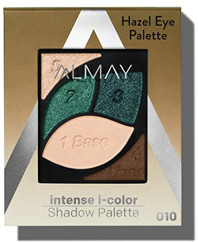 Almay Eyeshadow Palette, Longlasting Eye Makeup, Primer Enriched with Antioxidant Vitamin E, Hypoallergenic, 030 Hazel Eyes, 0.1 Oz