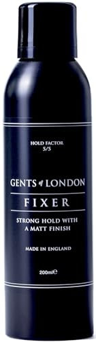 Fixer Men’s Hairspray 200ml, Gents of London Strong Hold Spray, Long Lasting, Hold, Texturising, Medium to Longer Hairstyling, Makers of Styling Wax, Hair Paste, Hair Putty | Hairspray For Men
