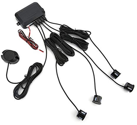 Car Reverse Backup Parking Sensor Radar System, Car Parking Sensor 12v Auto Vehicle Sound Warning Beep Alarm Buzzing Alert Universal Distance Detection Rear Reversing Assistance Reminder 30CM~150CM