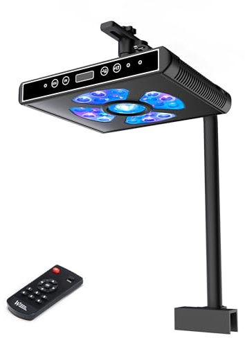 Hipargero Aquarium Lights-100 watt 5 Channels Sunrise Sunset Moonlight Reef Lights for Coral SPS LPS Saltwater Tank