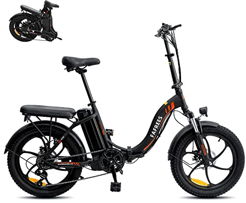 Fafrees F20 Fatbike Herren E-Bike Klapprad 20 Zoll mit 36V 16AH Akku, [ Offiziell ] Klappbar Damen E Bike250W 25km/h, Ebike Mountainbike 150kg, Pedelec Klapppedale StVO. Bremslicht