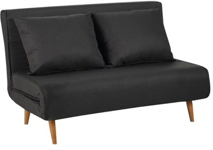 SHIITO - Sofá Cama de Apertura Extensible - 140 x 83 x 88 cm - Modelo Denzo - Máximo Relax y Confort - Color Gris Oscuro