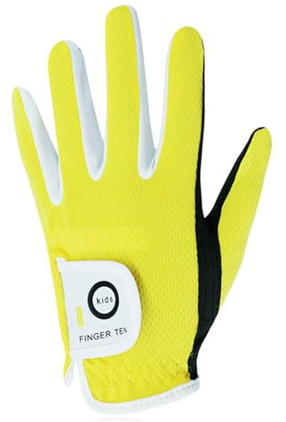 Guantes de golf AMRTA para niños, jóvenes, niños pequeños, niños y niñas, 1 paquete, guante de mano izquierda, microfibra transpirable sintética para golfistas diestros de 4 a 13 años de edad