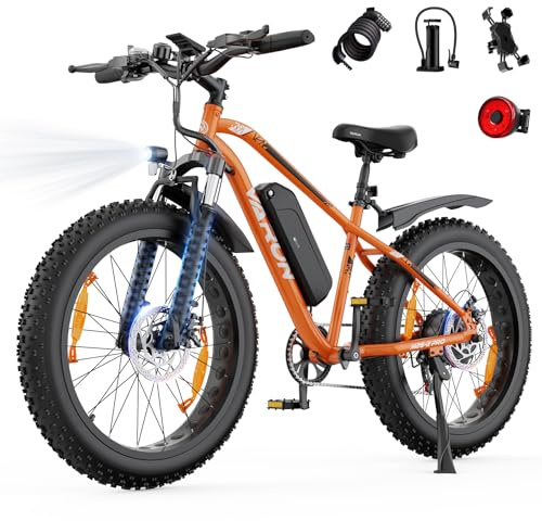 VARUN Electric Bike, 26''* 4.0 Fat Tire E Bike, 62 Miles Max Range