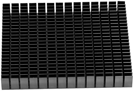 Disipador de Calor de Aluminio Negro, 150x120x20 mm, Radiador de Enfriamiento para CPU, Amplificador, PCB