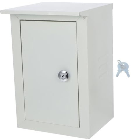 Housoutil Outdoor Waterproof Electrical Distribution Box Metal Junction Box Hinged Cover Wall Mounted 250x300x160mm for Outdoor Use and Electrical Projects