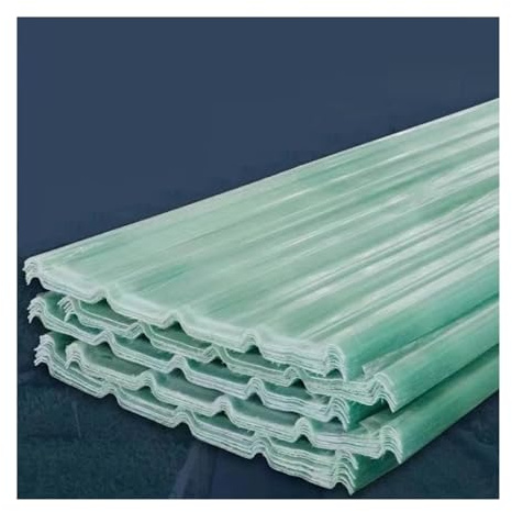 WBBML Tegole Plastica Tettoia Pannelli Luminosi in Vetroresina Trasparente Lastra Ondulata per Tetti Tetti di Piscine, Giardini(0.9x1.5m/2.95x4.92ft)