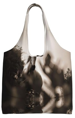 BLWSLC Outdoor-Tasche aus Segeltuch mit Pferdemotiv, bedruckt, für Fitness, Sport, Freizeit, geeignet für Reisen, Pendeln oder Einkaufen