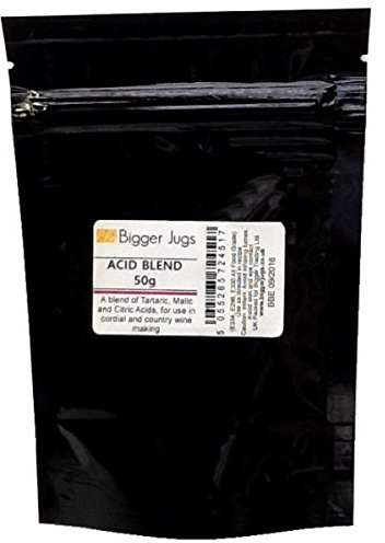 Bigger Jugs Acid Blend for Making Country Wines & Cordials 50g Heavy Duty Resealable Pouch with Tamper Proof Seal Homebrew Home Brew Wine