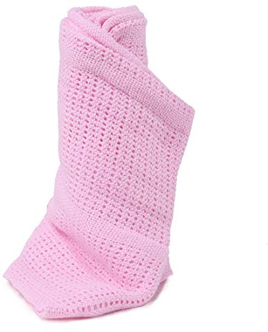 Babybettdecke, 100% Baumwolle, 100 x 150 cm, Rosa