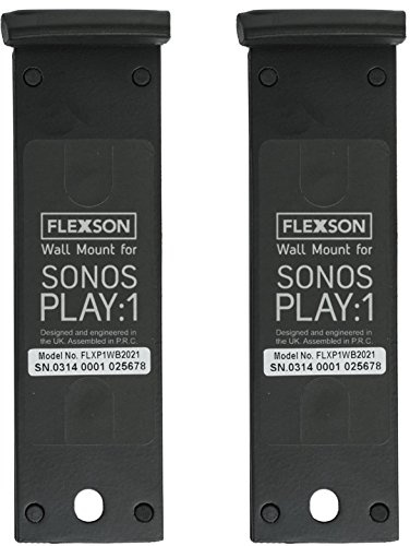 Flexson Wandhalterung für Sonos PLAY:1 ,1 Paar, schwarz