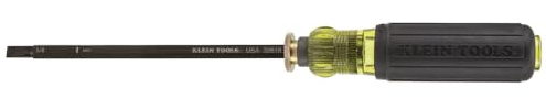 Klein Tools 32751 Screwdriver with Adjustable Length 4 to 8-Inch, Made in USA, #2 Phillips Tip and 1/4-Inch Slotted Tip