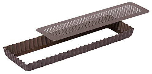 GOBEL Moule à tarte 35 x 11 cm fond mobile perforé anti adhérent 225412