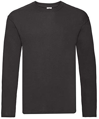 Fruit of the Loom Men's Original Long Sleeve T-Shirt - Black (M)