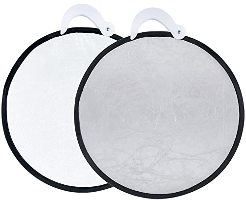 Rollei 2 in 1 Faltreflektor mit 30 cm Duchmesser und Transporttasche, 2 Refkletoren in einem zur optimalen Lichtsteuerung., Schwarz, 28254