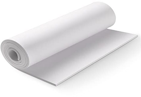 MEARCOOH Weißes 3mm Eva Schaumstoffblatt, 35.5cm*150cm Premium Cosplay Schaumstoffpapier, 1PCS Eva Foam Dichte 86kg/m3 für Cosplay Kostüm, Basteln, DIY Projekte von (Weiß 3mm)