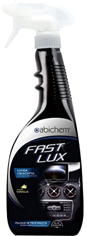 Abichem,Lucida Cruscotto Fast Lux, ad effetto satinato, ph neutro, Rinnova e Protegge anche portiere e pannelli, superficie liscia al tatto,750ml.Alta Qualità Made in Italy (Lucida Cruscotto, 1pz)