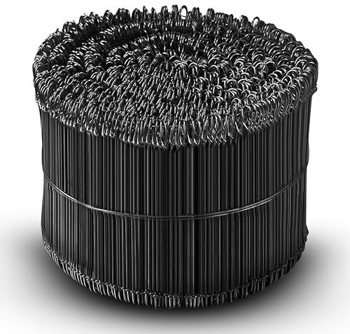 SIMBA STEEL - Double Loop Rebar Wire Bar Ties 1000 pcs | 8 Inch | 17 Gauge | Excellent Strength | Flexible | Durable (Black Soft Annealed, Pack of 1000 pcs) (8 INCHES)