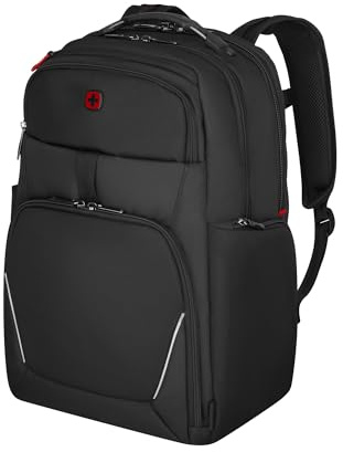 WENGER Meteor Laptop-Rucksack mit Tabletfach, Notebook bis 17 Zoll, 30 l, Damen Herren, Business Uni Schule Reisen, Schwarz, 653188