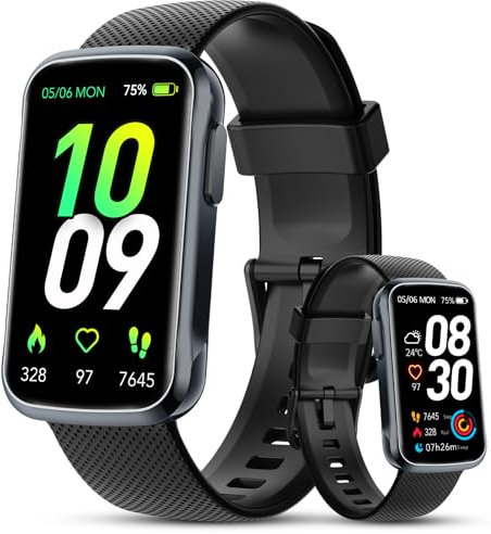 TIMU Fitness Tracker, 1.47 Zoll HD-Display Fitnessuhr mit Pulsmesser Schlafmonitor, Schrittzähler Uhr mit 20+ Sportmodi, IP68 Wasserdichter Aktivitätstracker Smartwatch Damen Herren